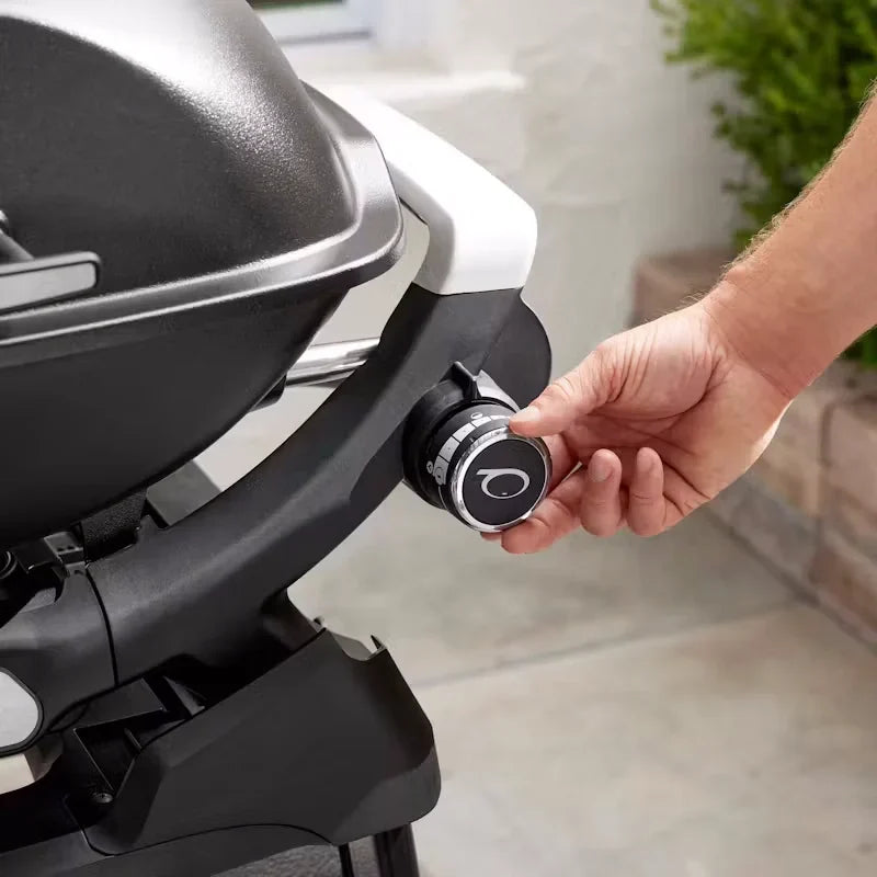 Weber Q2200N Gas BBQ Grill with Stand and Side Tables