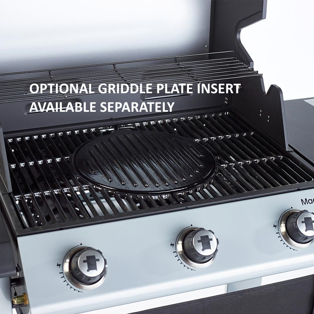 Outback Magnum Hybrid 3 Burner Gas BBQ Grill with Side Burner