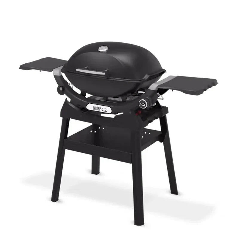 Weber Q2200N Gas BBQ Grill with Stand and Side Tables