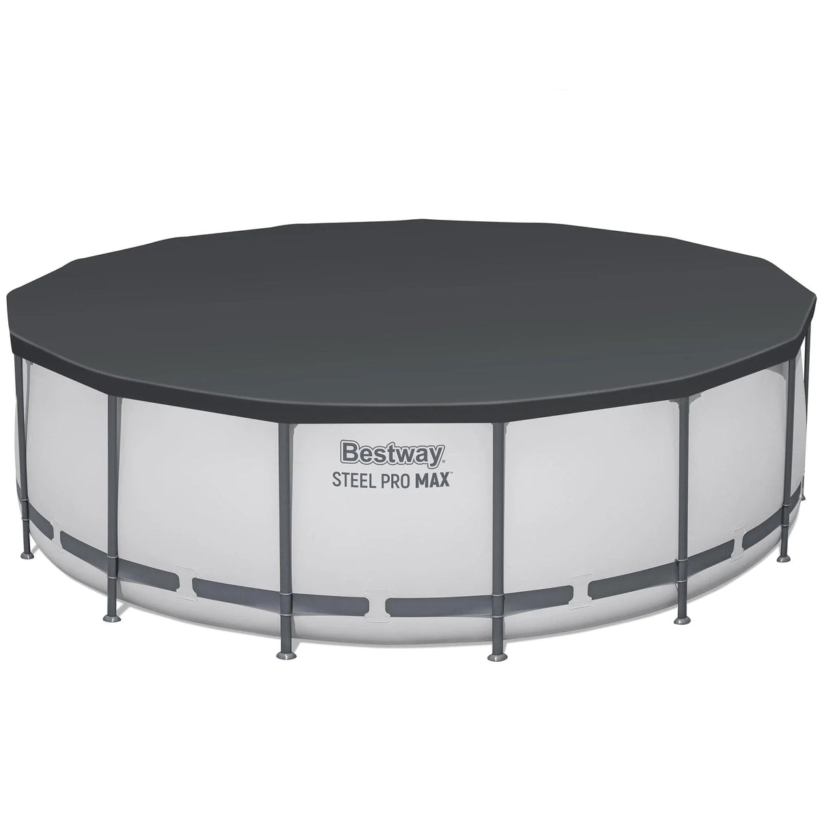 Bestway Steel Pro MAX 15′ x 48″ Prismatic Stone Pool Set| Durable Construction, Easy Assembly, and All-Inclusive Accessories – above ground pool set with filter pump, ladder, and pool cover