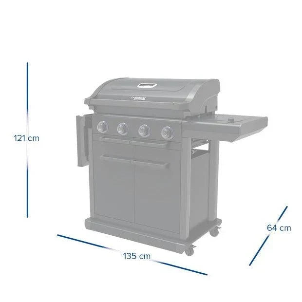 Campingaz 4 Series Onyx S 4 Burner Gas BBQ Grill with Side Burner