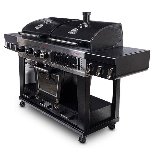 Pit Boss Memphis 1.0 3 Burner Hybrid Gas BBQ Grill with Smoker