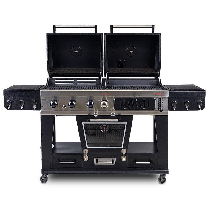 Pit Boss Memphis 1.0 3 Burner Hybrid Gas BBQ Grill with Smoker