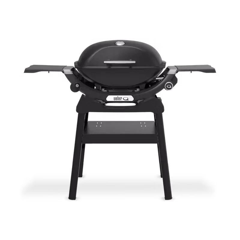 Weber Q2200N Gas BBQ Grill with Stand and Side Tables