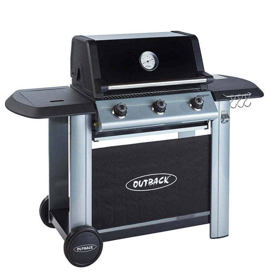 Outback Magnum Hybrid 3 Burner Gas BBQ Grill with Side Burner