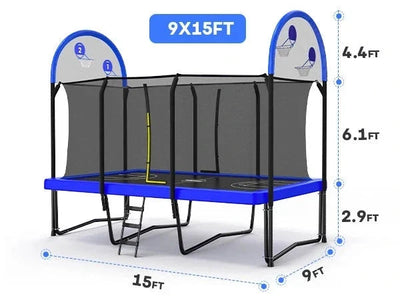 Zupapa 1800LBS/2500LBS Rectangular Trampoline