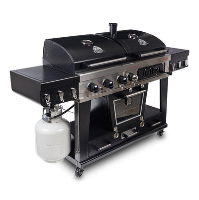 Pit Boss Memphis 1.0 3 Burner Hybrid Gas BBQ Grill with Smoker