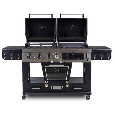 Pit Boss Memphis 1.0 3 Burner Hybrid Gas BBQ Grill with Smoker
